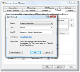 Currency Server Manager
