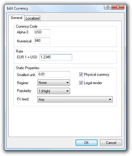 Currency Server Manager - Edit Currency Dialog - General Properties